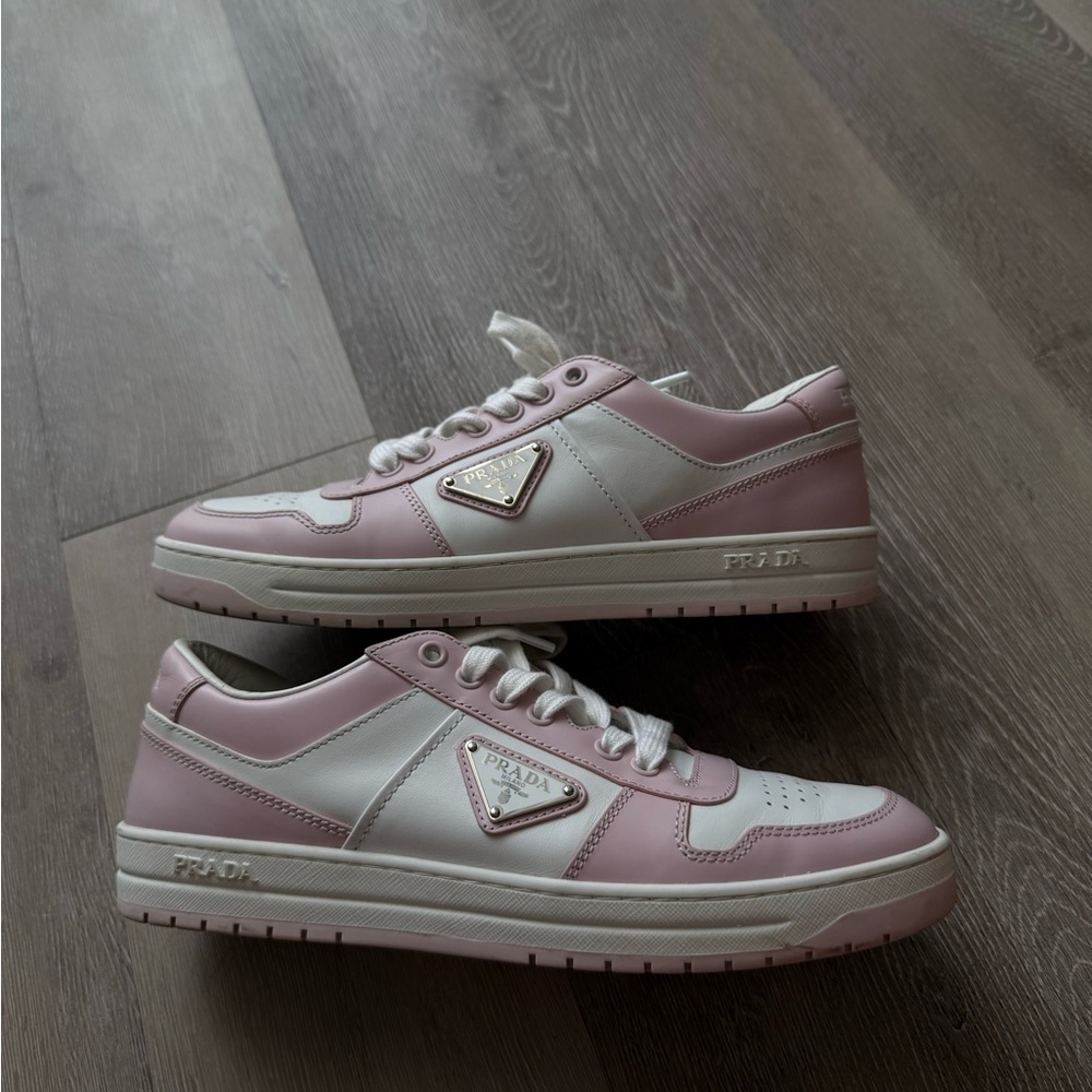 Prada Women's Sneakers in Pink and White